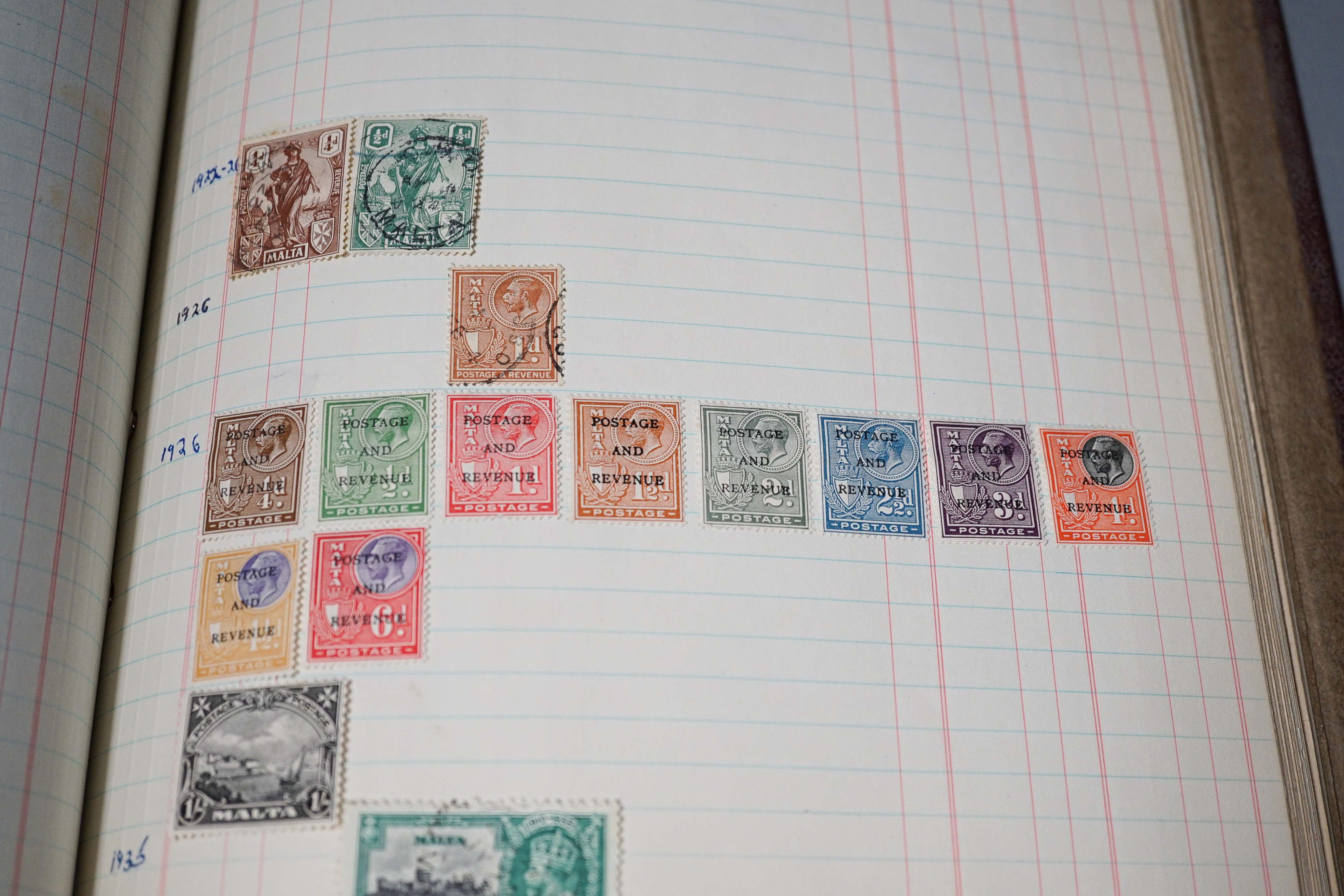 An album of British and commonwealth stamps